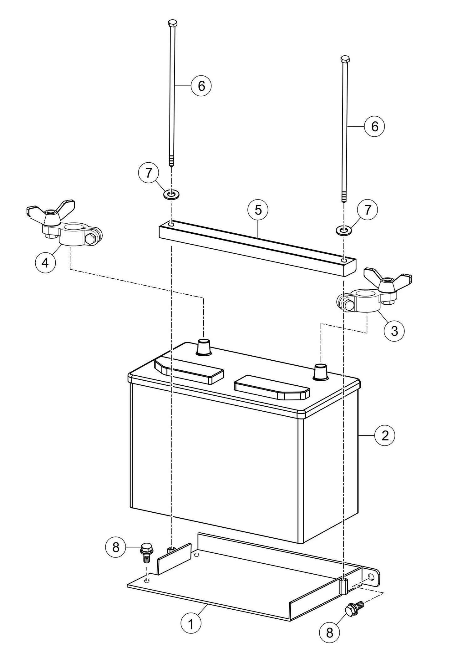 GBX24BK GloBug Lighting System Battery Assembly Part by Multiquip