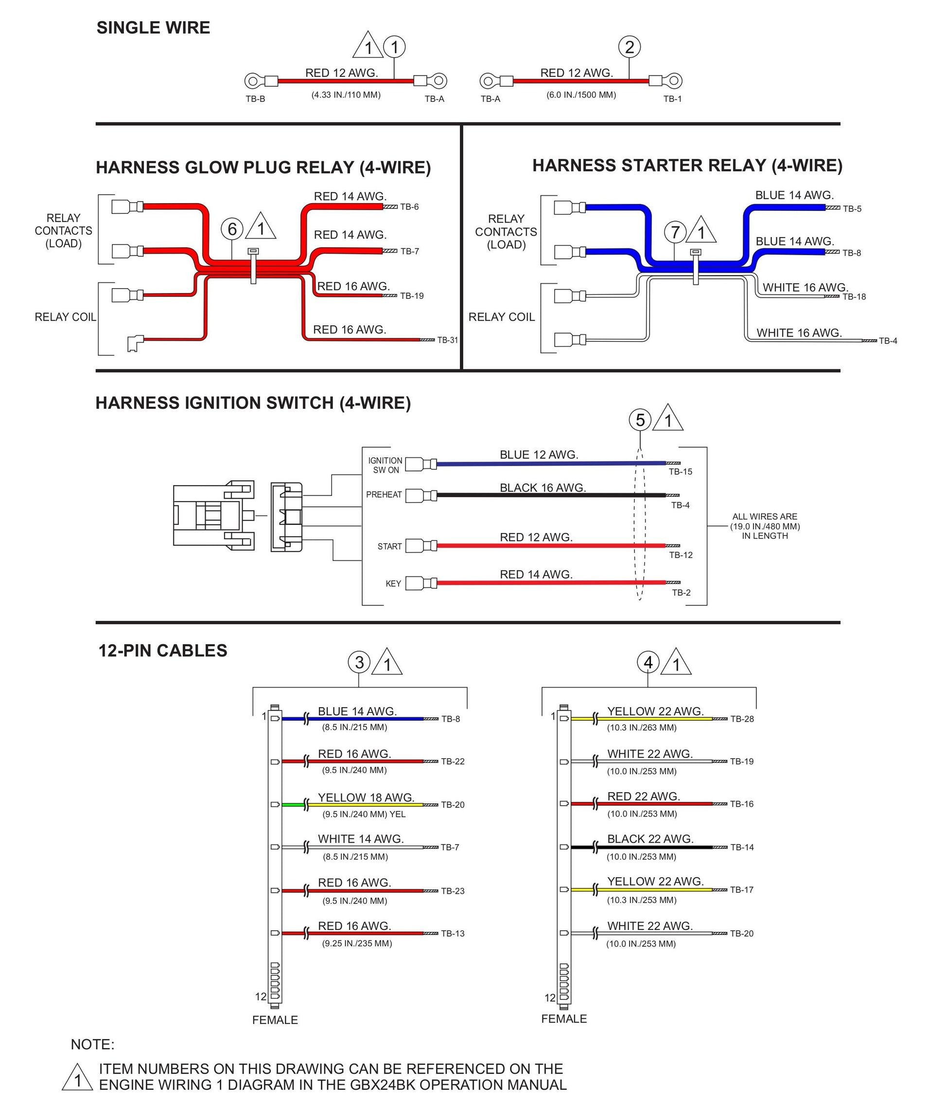 GBX24BK GloBug Lighting System Engine Wiring 1 Assembly Part by Multiquip