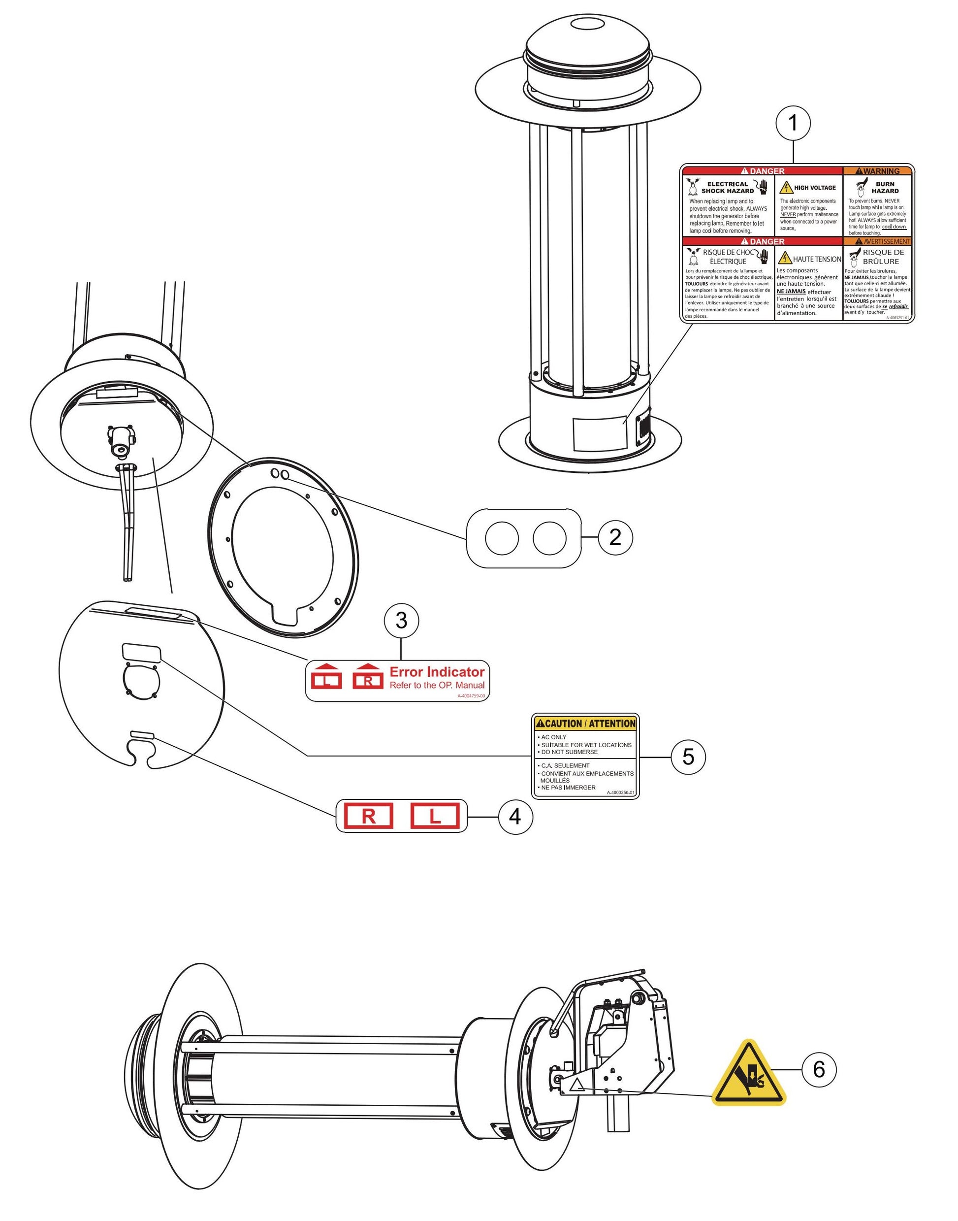 GBX24BK GloBug Lighting System Nameplate And Decals (Balloon) Assembly Parts by Multiquip