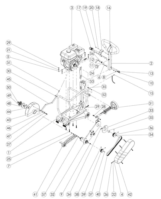 GC55 Main Assembly Parts By Norton Clippers