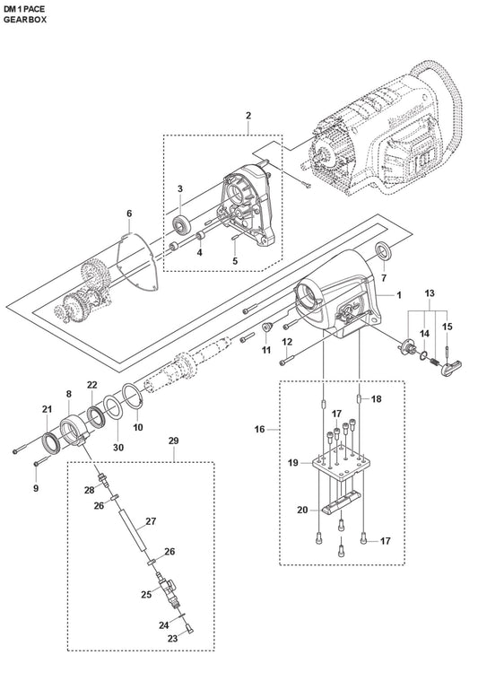 Gearbox Parts For DM 1 PACE By Husqvarna