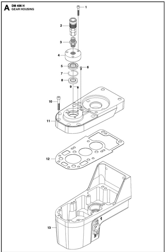 Gear Housing Parts For Core Drill Motor DM 406 H By Husqvarna