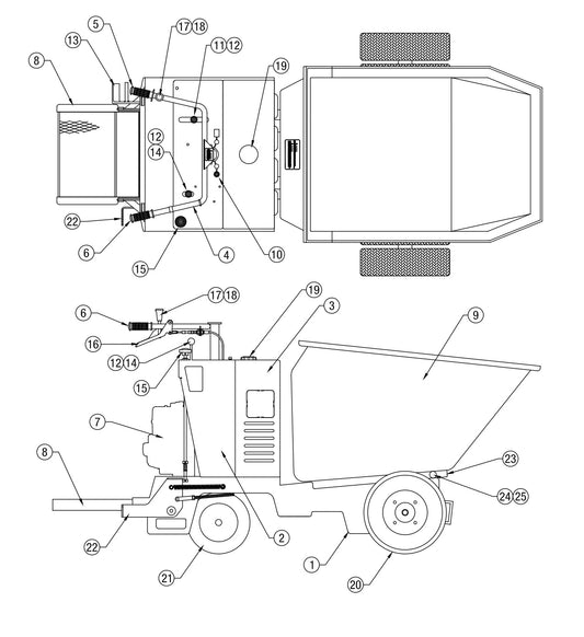 AW16-K, AW21-K &amp; AW16-P General Arrangement Assembly Parts By Allen Engineering