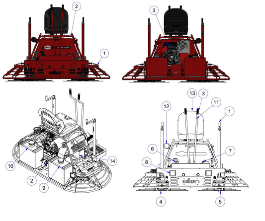 MP215 Mechanical Pro Riders General Arrangement Assembly Parts by Allen Engineering