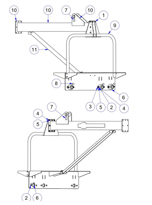 TRTP75 General Arrangement Idle End Assembly Parts by Allen Engineering