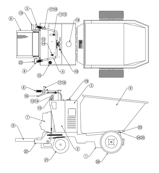 AW16-H &amp; AW21-H General Arrangement Assembly Parts By Allen Engineering