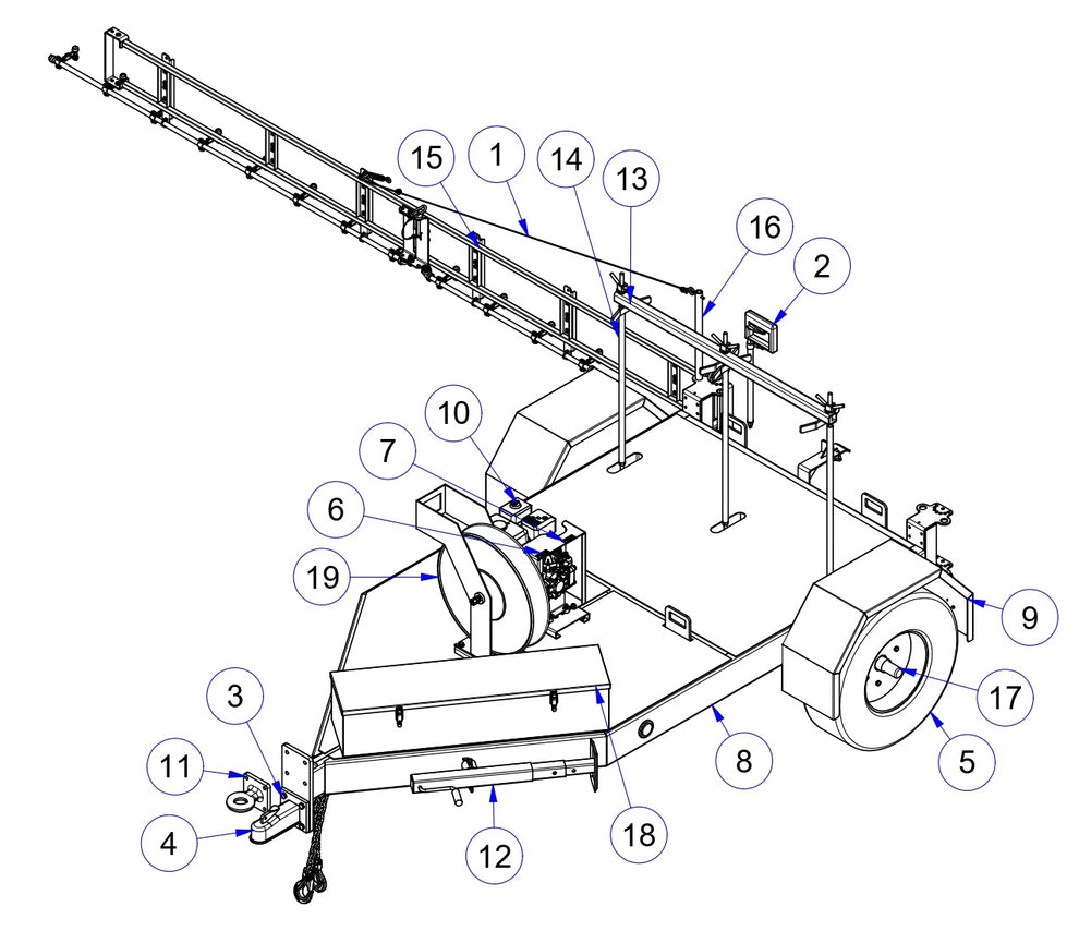 MPS9910 Power Sprayers General Assembly Parts by Allen Engineering