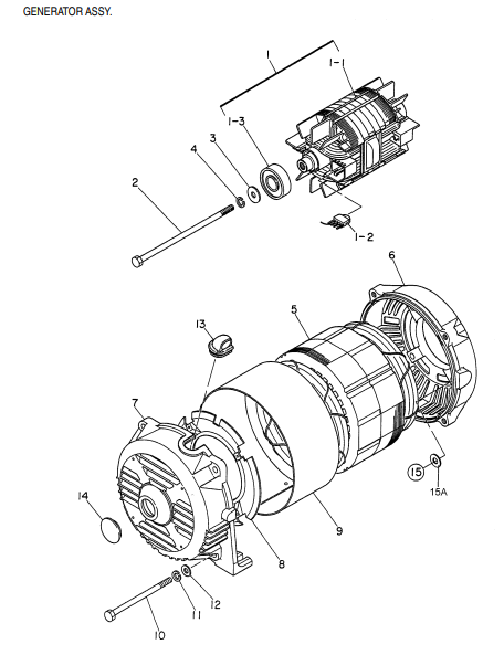 GA6H GA6HA Generator Assembly Parts By Multiquip