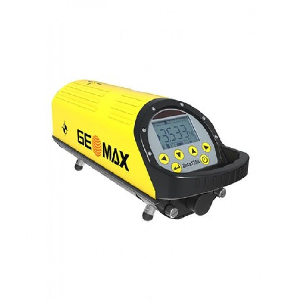 Geomax Zeta 125, Zeta 125S Auto/Manual Cross Axis Leveling Red Beam Pipe Laser with Li-Ion Universal Target Trivet Package (select Package)
