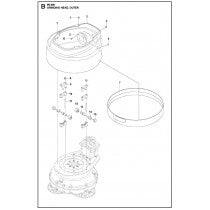 Grinding Head Outer Parts For PG 690 By Husqvarna