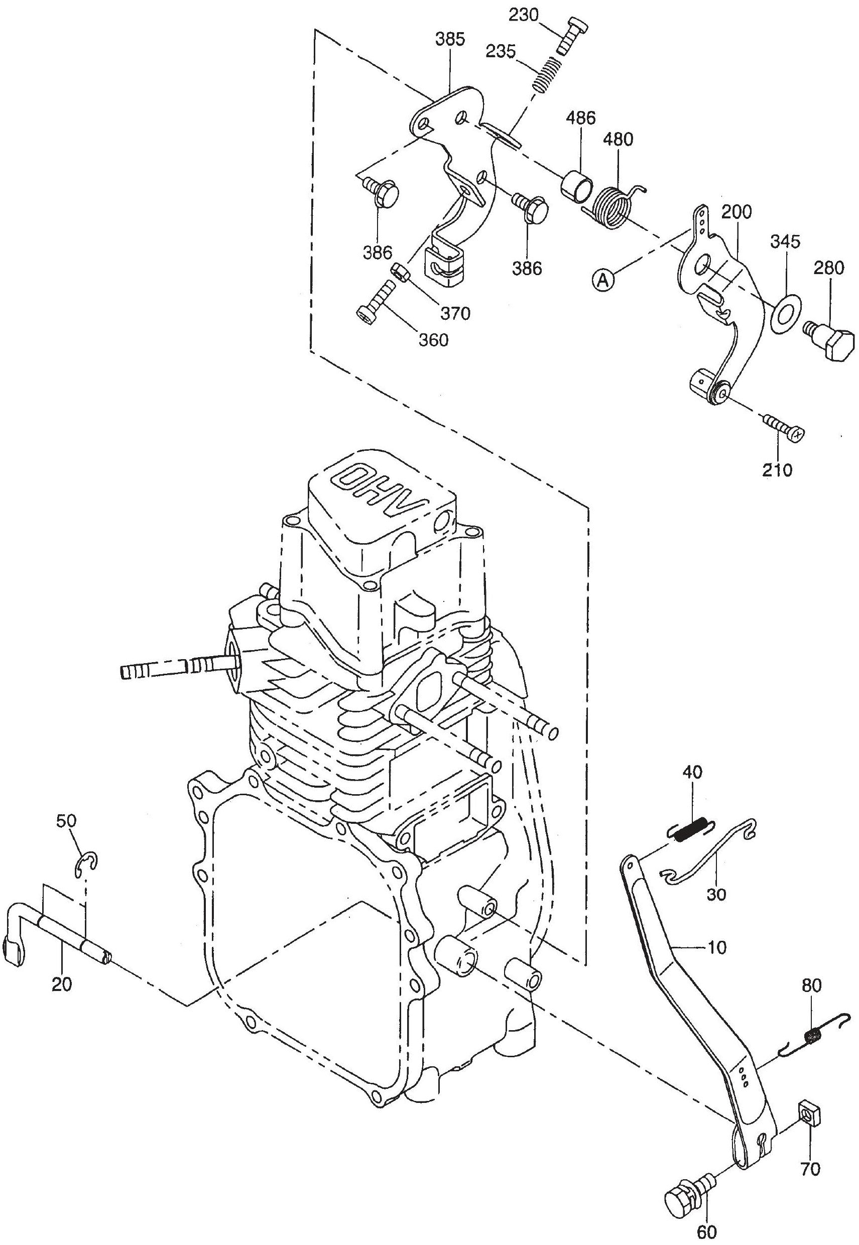MT55F Robin EH-090D Engine Governor Assembly Parts