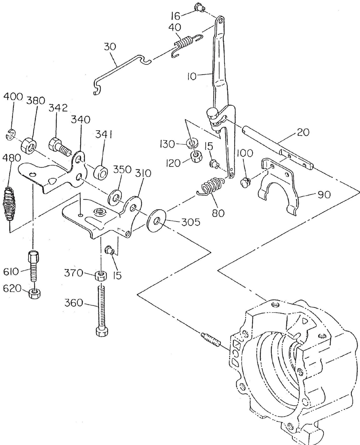 MTR35 HS Robin EC-08HS Engine Governor Assembly Parts