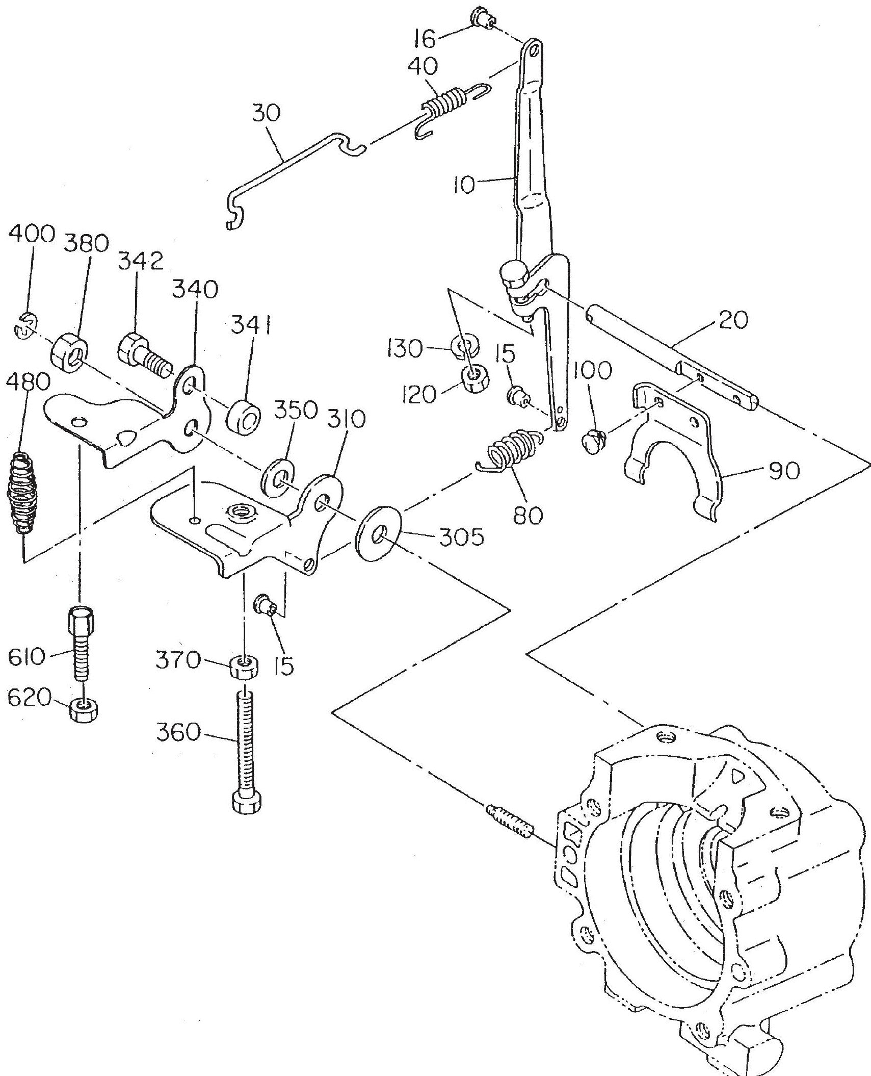 MTR35 HS Robin EC-08HS Engine Governor Assembly Parts