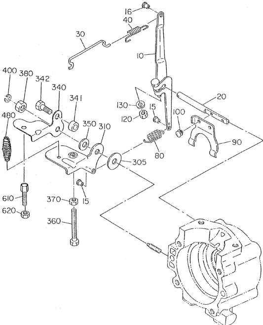 MTR35 HS Robin EC-08HS Engine Governor Assembly Parts