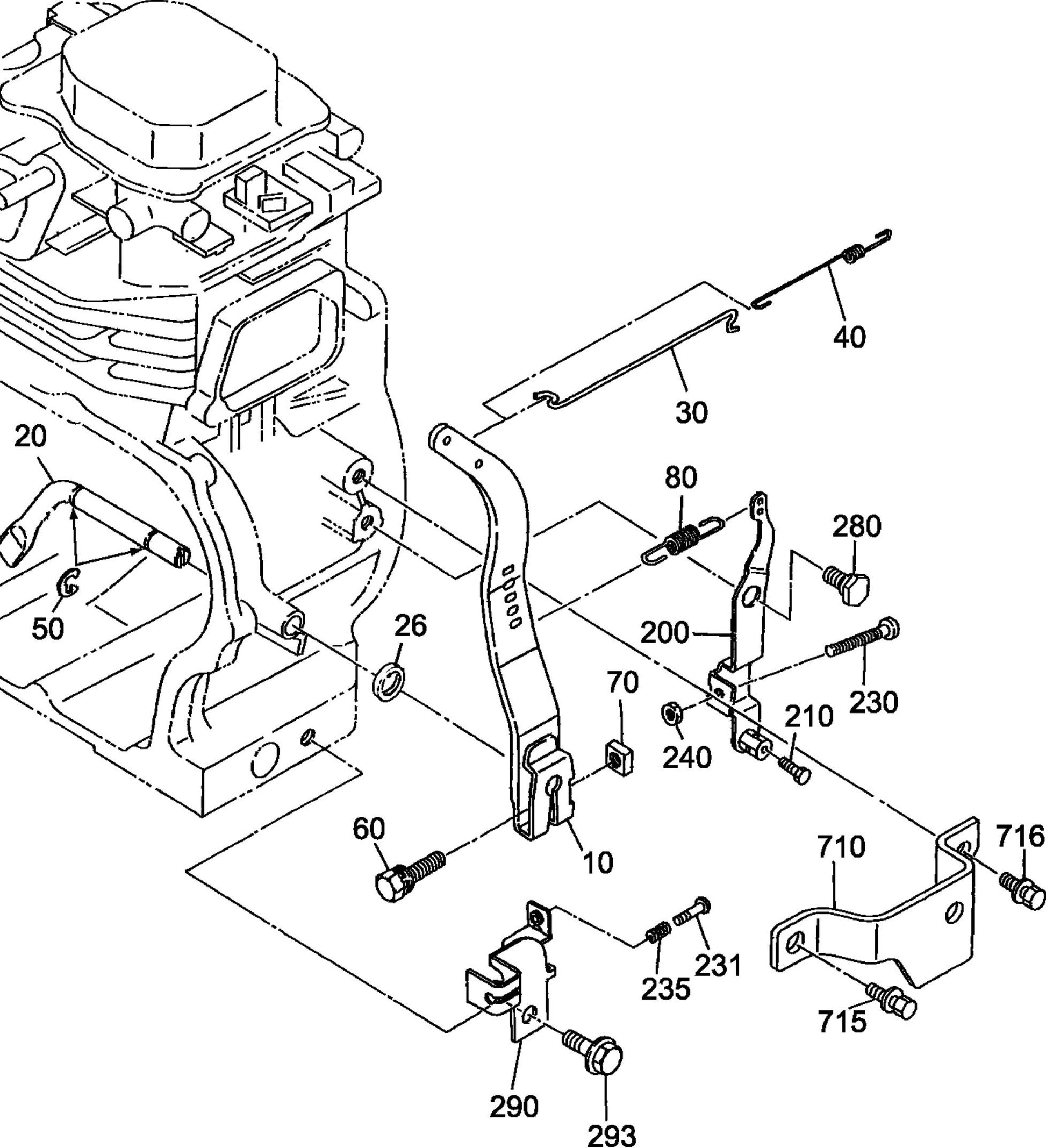 MT74FAF Robin EH-12-2D46051 Engine Governor Assembly Parts