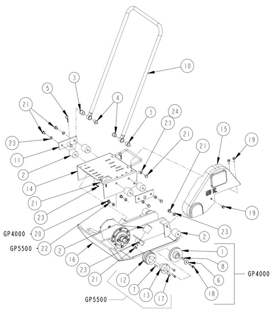 GP4000 Plate Assembly Parts By MBW