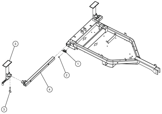 Outriggers Assembly Parts for GR-Series Night-Lite Liquid-Cooled CM Light Tower By Allmand