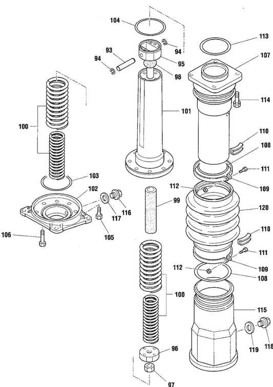 MT55F Guide Cylinder Assembly Parts