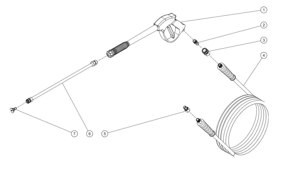 BE HW152EMD Gun/Wand/Hose Assembly Parts by BE Power Equipment
