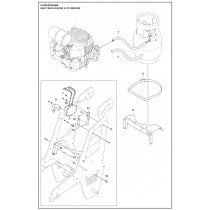 Gas Tank Holder and Co Sensor Parts For PG 830 P By Husqvarna