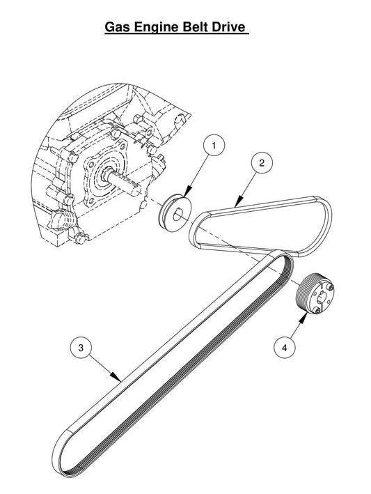 CC500MXL2 Gas Engine Belt Drive