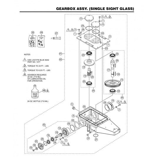 HHNG4 HHNG5 Gearbox Assembly (Single Sight Glass)