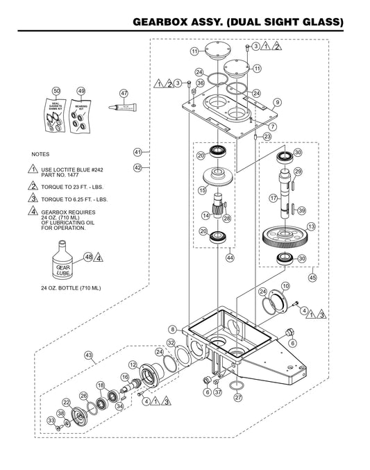 HHN31VTCSL5 Gearbox Assembly (Dual Sight Glass)