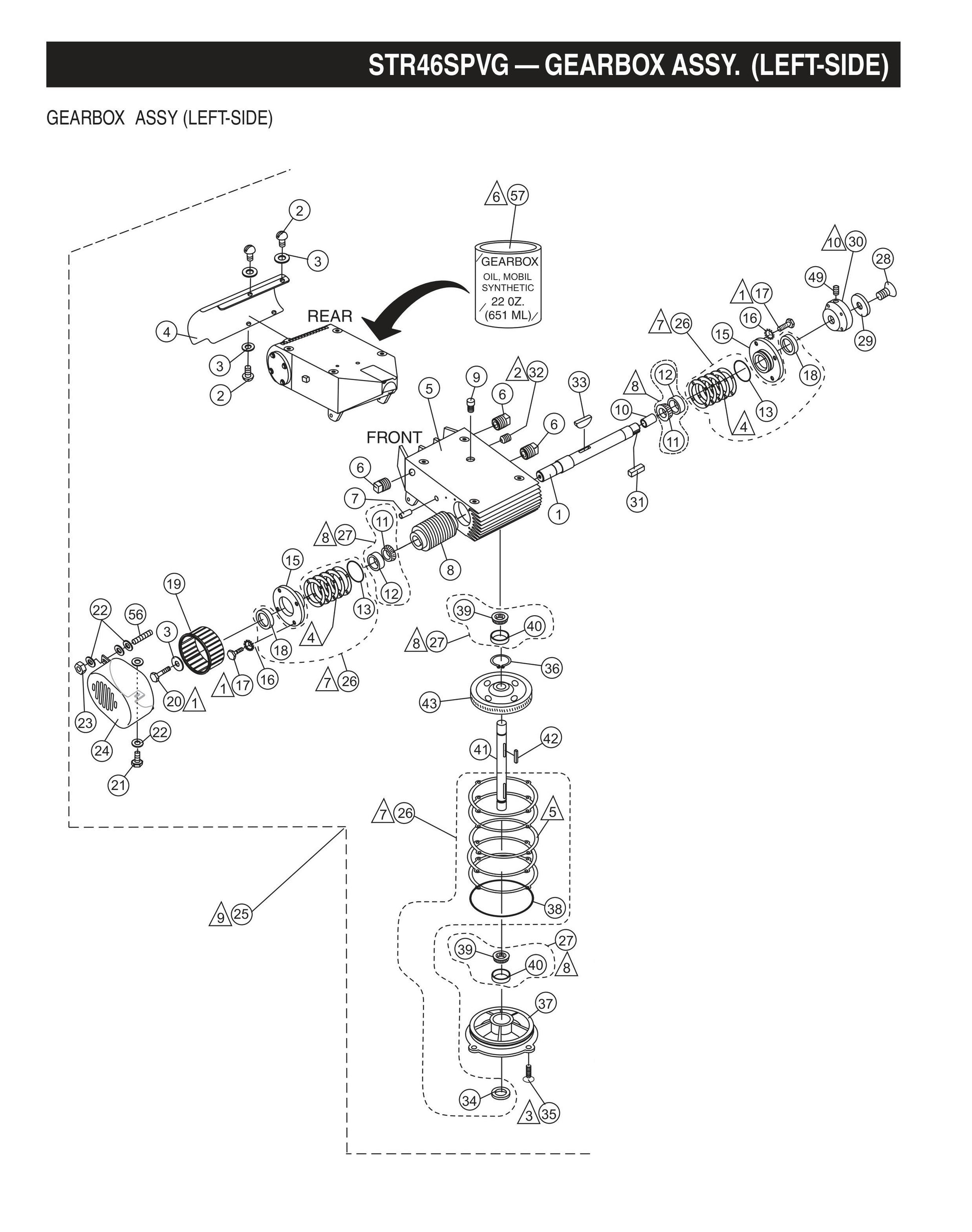 STR46SPVG STOW-Gearbox Assembly (Left-Side)