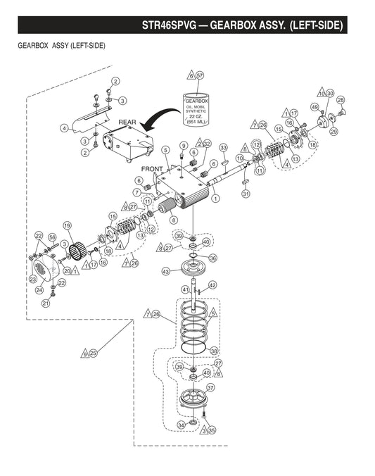 STR46SPVG STOW-Gearbox Assembly (Left-Side)