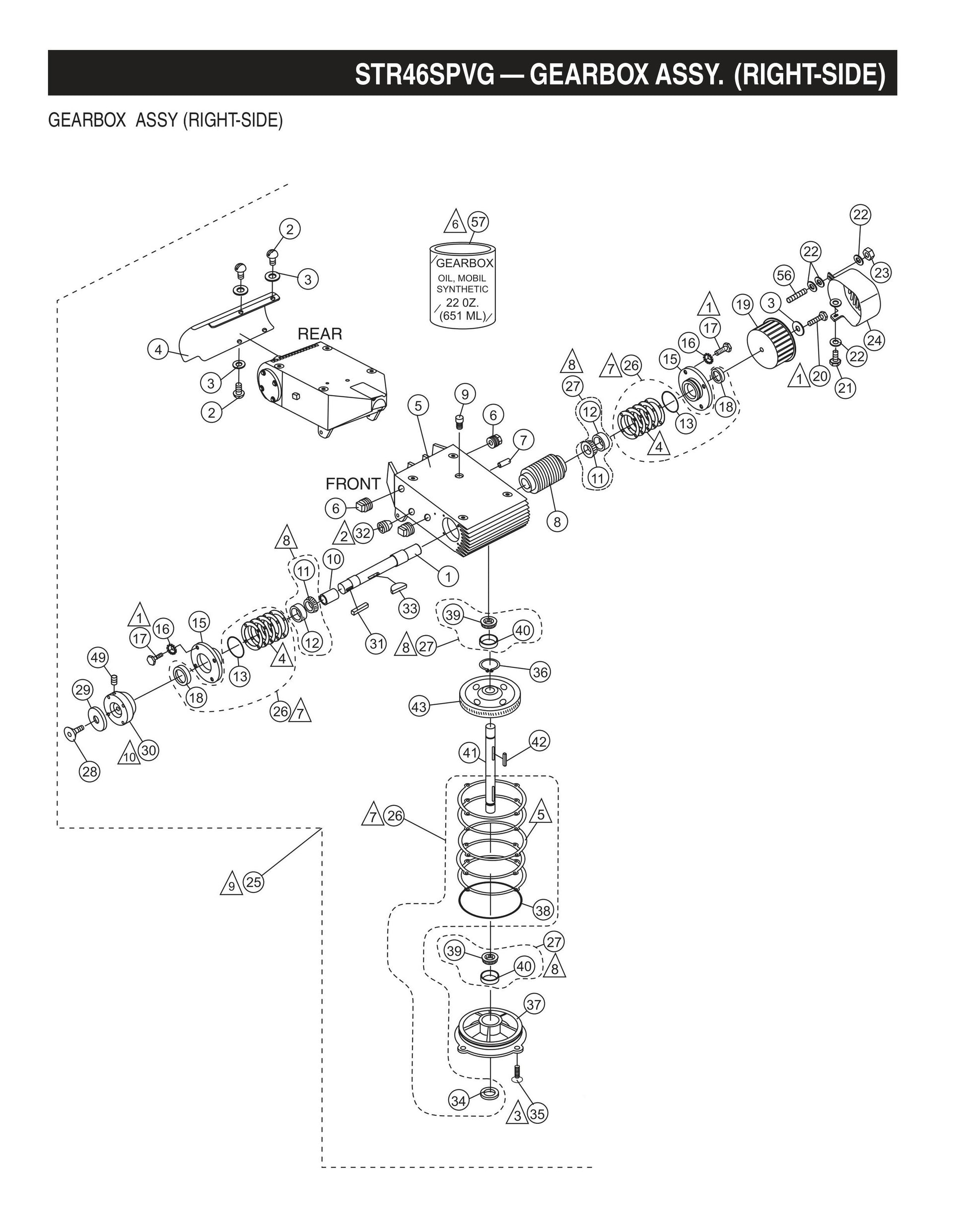 STR46SPVG STOW-Gearbox Assembly (Right-Side)