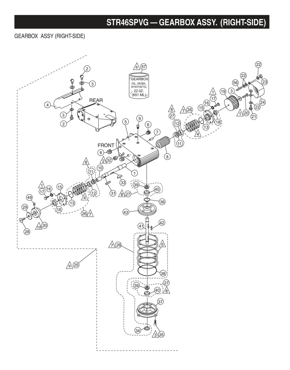 STR46SPVG STOW-Gearbox Assembly (Right-Side)