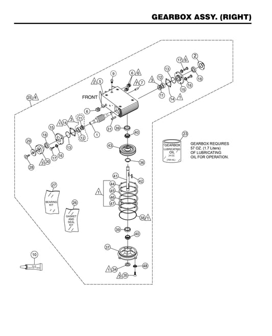 HTNS5S-2 Gearbox Assembly (Right)