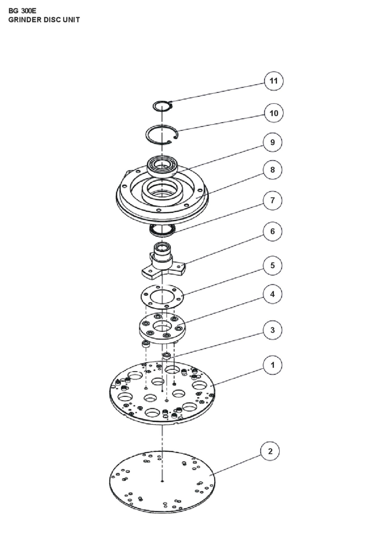 Grinder Disc Unit Parts For BG 300 S By Husqvarna