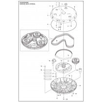 Grinding Head, Internal Parts For PG 830 P By Husqvarna