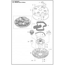 Grinding Head, Internal Parts For HTC XP6 By Husqvarna