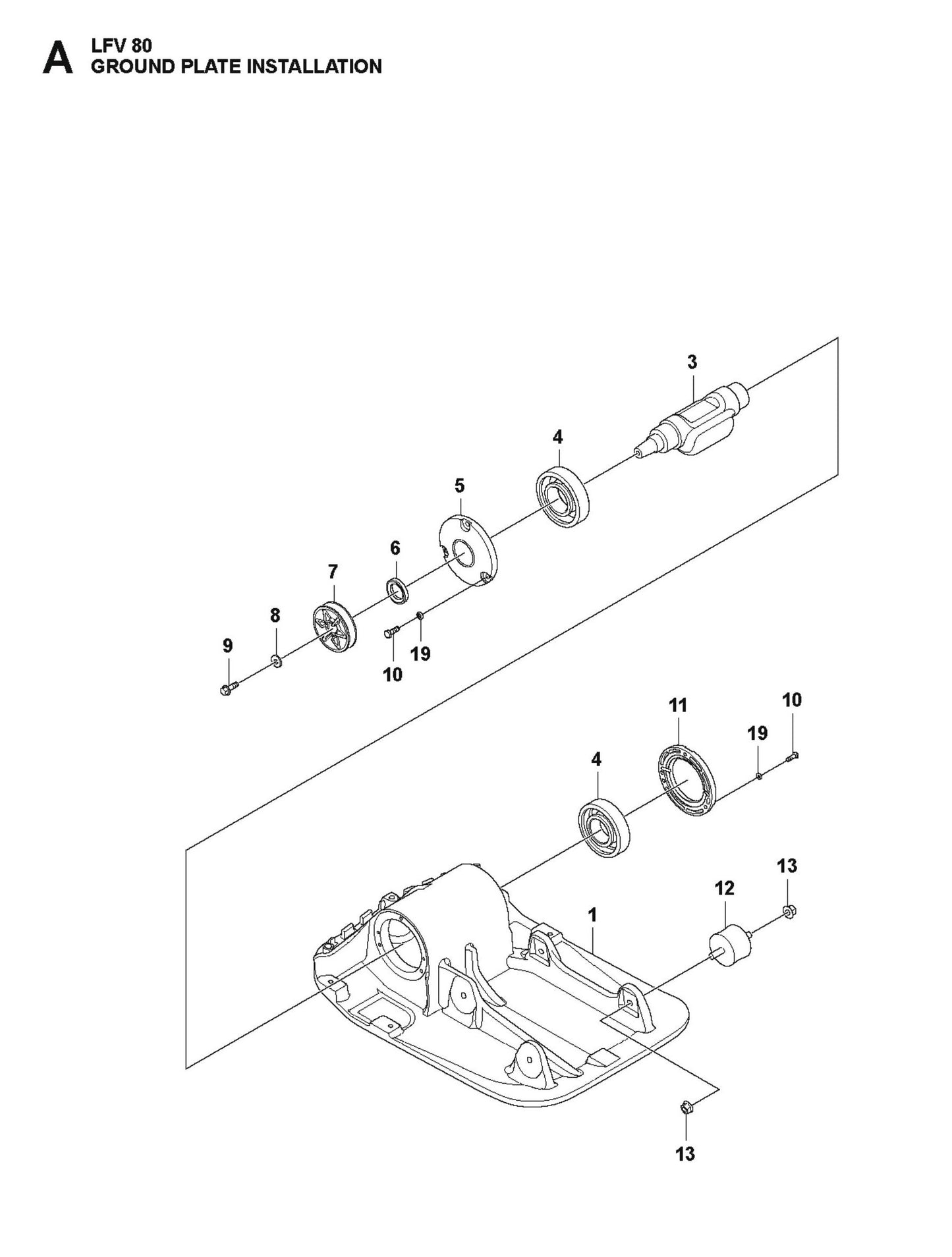 Ground Plate Installation Parts For LFV 80 By Husqvarna