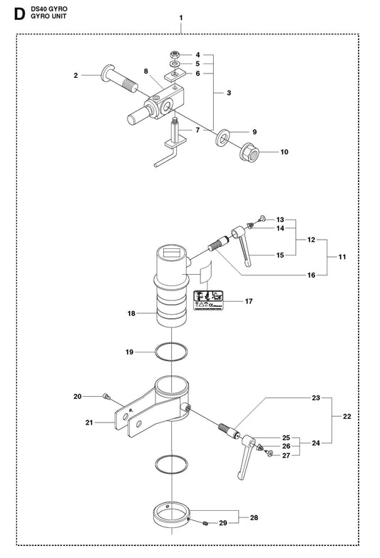 Gyro Unit Parts for DS 40 Gyro By Husqvarna