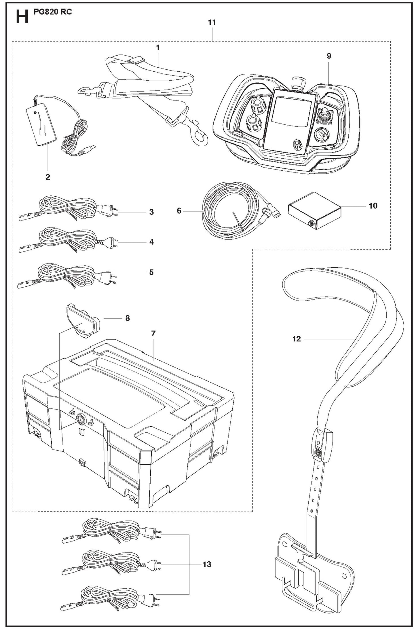 H Parts For PG 820 RC By Husqvarna