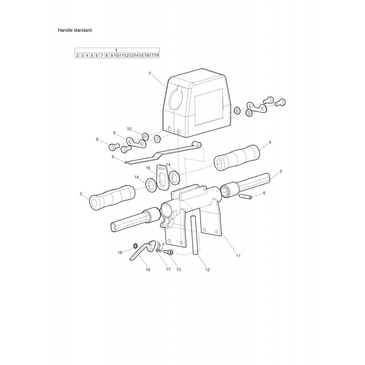BRK 70 M, 70 VR HBP Handle Standard Assembly Parts By Chicago Pneumatics