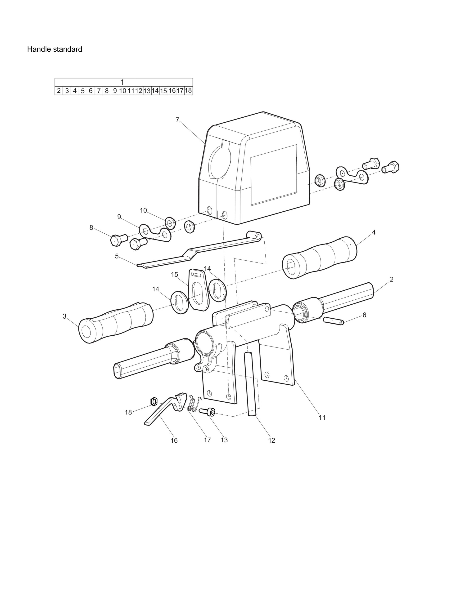 BRK 40, 40 VR Handle Standard Hydraulic Breaker Parts By Chicago Pneumatics