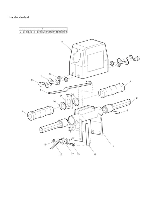 BRK 40, 40 VR Handle Standard Hydraulic Breaker Parts By Chicago Pneumatics