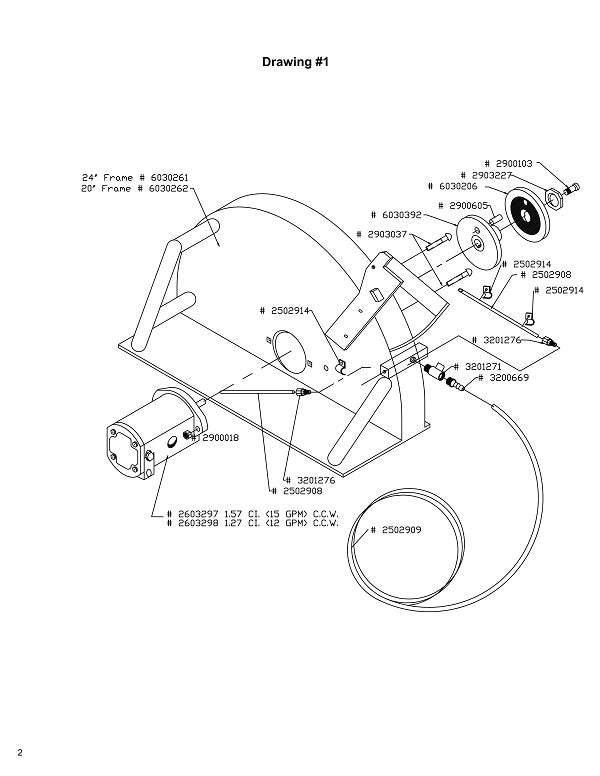 HAND SAW (CCW) PARTS LIST DRAWING #1