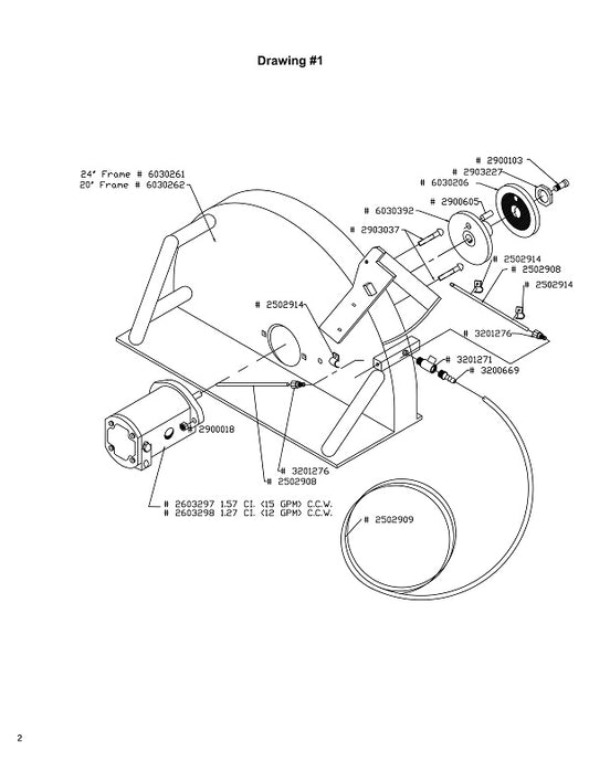 HAND SAW (CCW) PARTS LIST DRAWING #1
