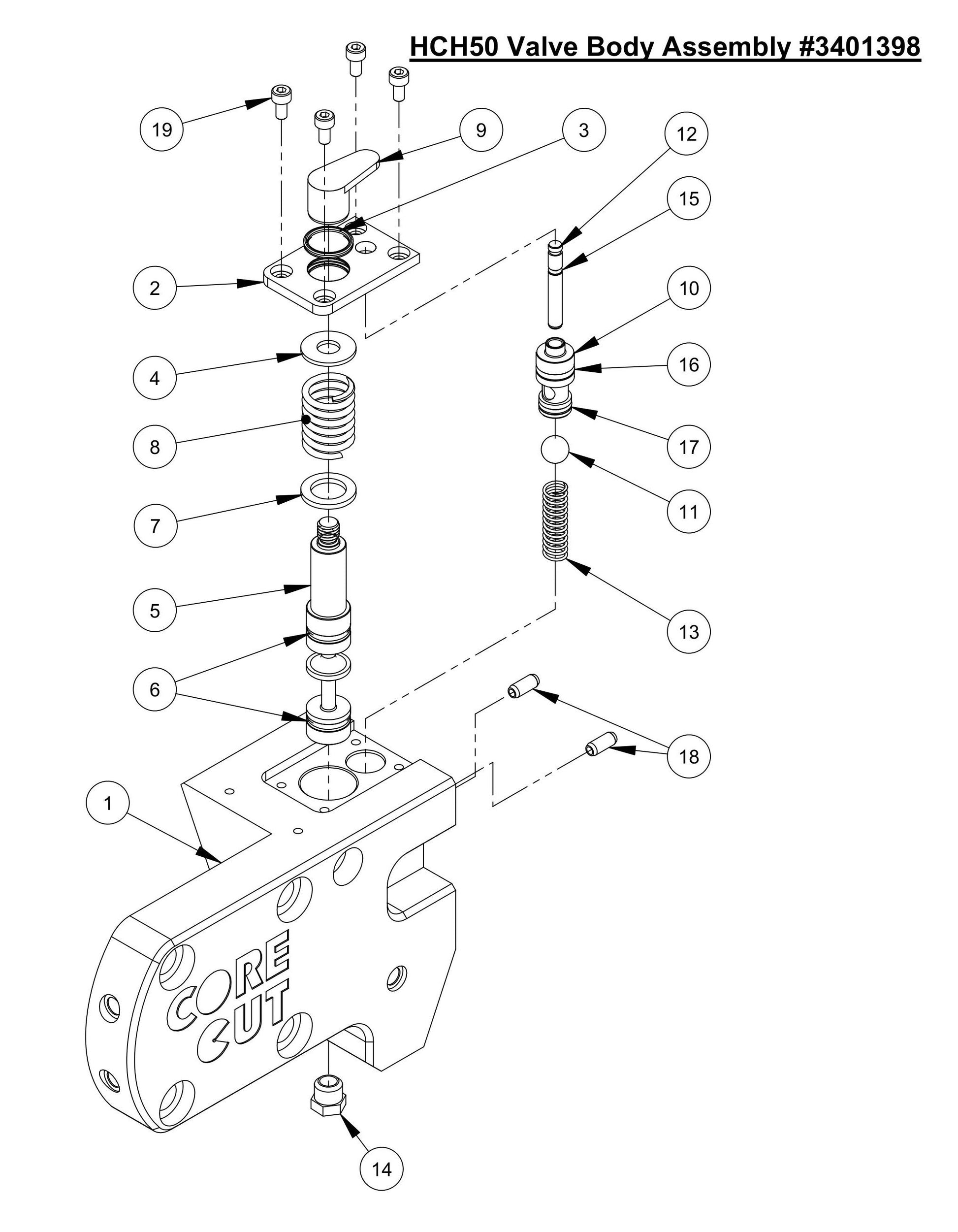 HCH50 Valve Body Assembly Parts