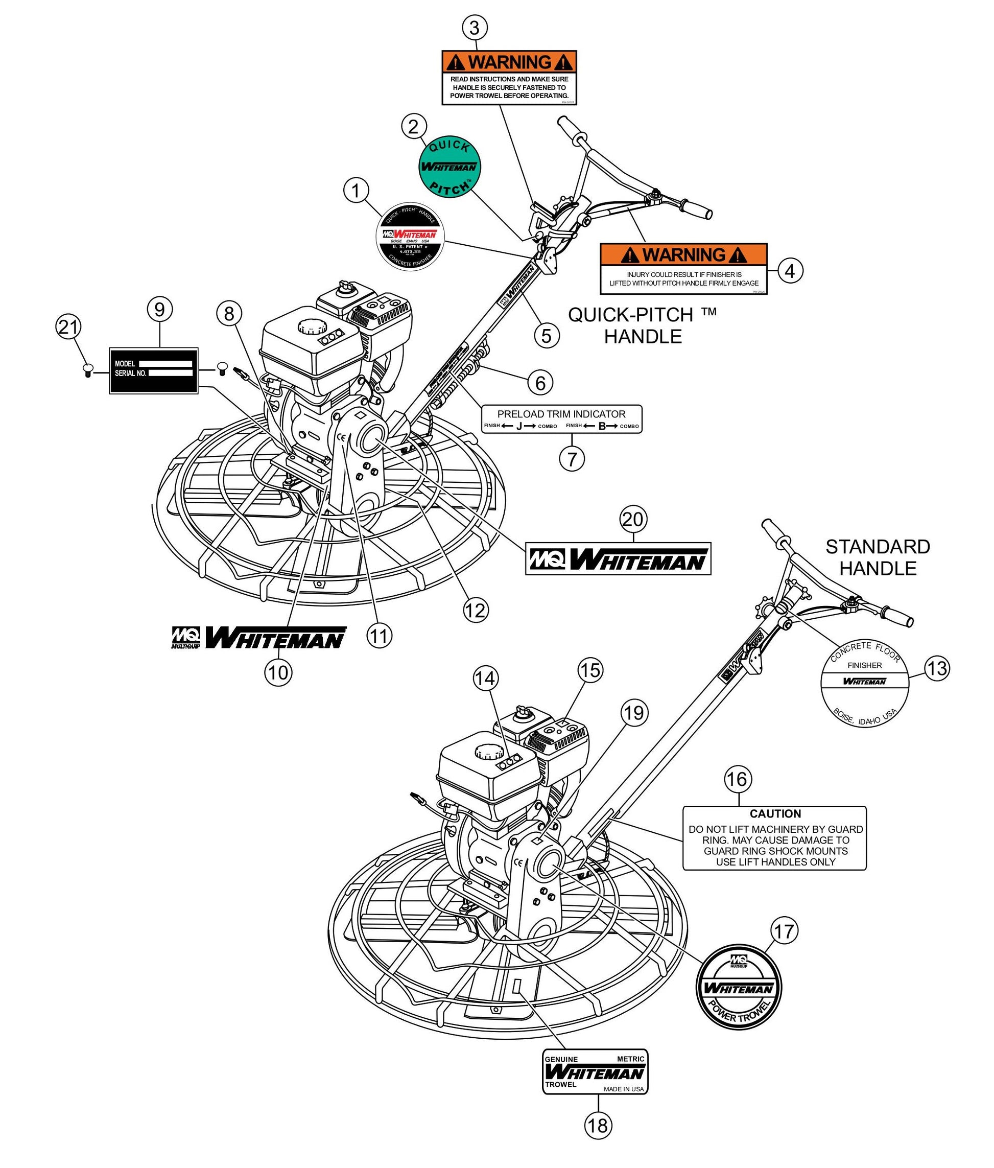 HDA-SERIES Nameplate and Decals Assembly Parts