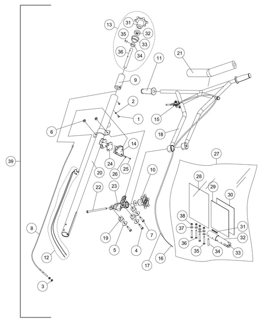 HDA-SERIES Standard Handle Assembly (New Style) Parts by Multiquip Whiteman