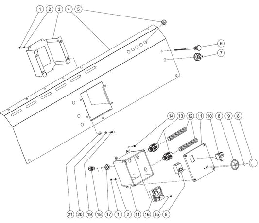 HDB-3005, HDD-3504, HDD-3804 Control Panel Assembly Assembly Parts By Mi-T-M
