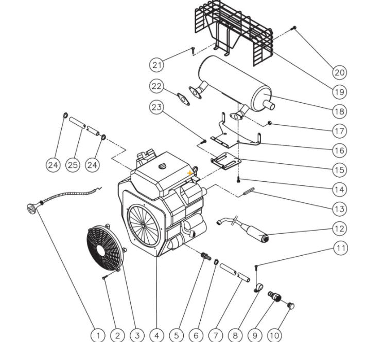 HDS-3005-0K6G,  HDS-3005-0V6A (sn:0-99999999) Engine Assembly Parts by Mi-T-M