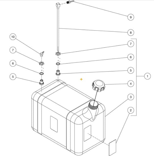 HDB-3005 Gas Tank Assembly Assembly Parts By Mi-T-M