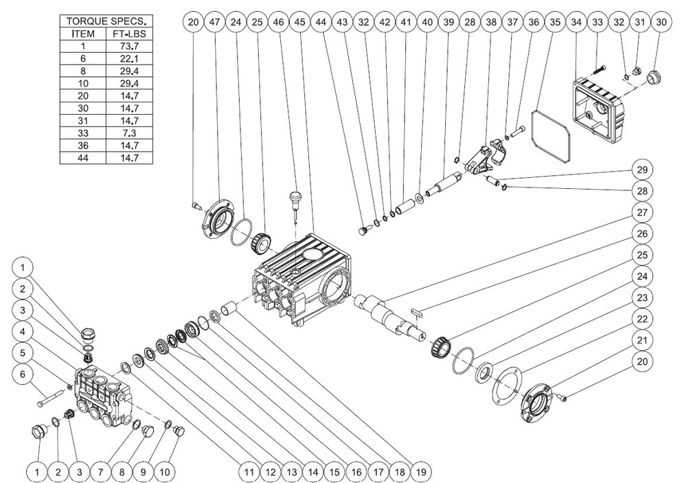 HDB-3005 Pump Assembly Parts By Mi-T-M